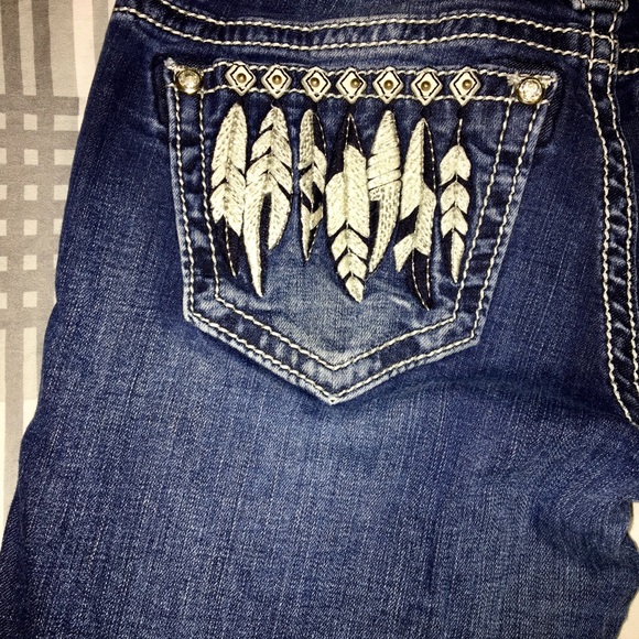 Miss Me Jeans Sz 27 27.5x32 embroidery embellished - Picture 3 of 11